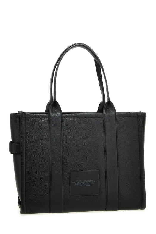 Shopping 'The Leather Large Tote' Black