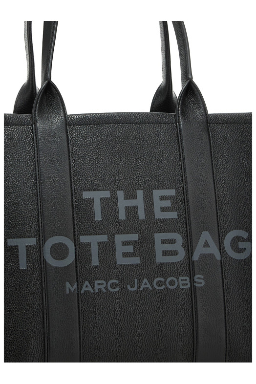 Shopping 'The Leather Large Tote' Black