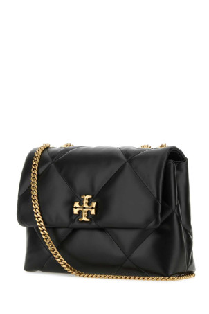 Black leather Kira shoulder bag TORY BURCH (154704)