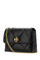 Black leather Kira shoulder bag TORY BURCH (154704)