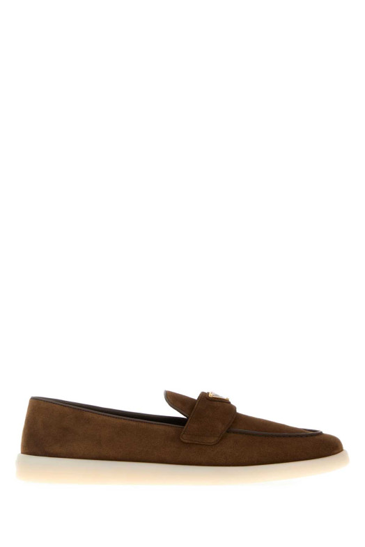 Brown suede loafers PRADA (1D222NFB0253LOL)