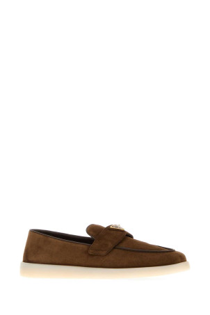 Brown suede loafers PRADA (1D222NFB0253LOL)