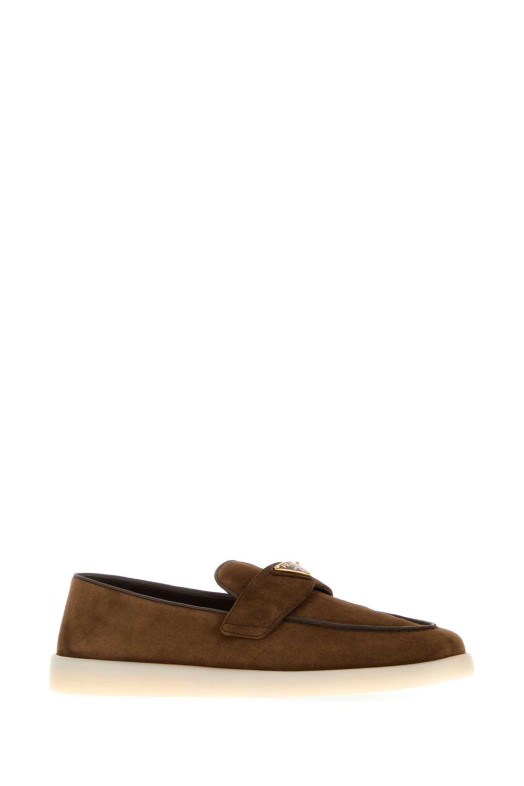 Brown suede loafers PRADA (1D222NFB0253LOL)