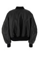 Black leather bomber jacket White THE ATTICO (251WCB00004LBT128AA)