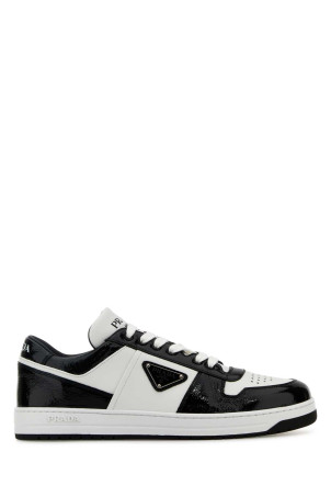 Two-tone leather Downtown sneakers Black PRADA (2EE364FD0013LQB)