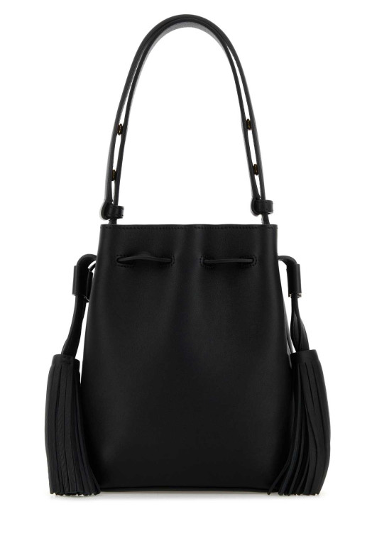 Black leather VLogo Signature bucket bag Black VALENTINO GARAVANI (7W0B0S37HHL)