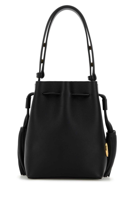 Black leather VLogo Signature bucket bag Black VALENTINO GARAVANI (7W0B0S37HHL)