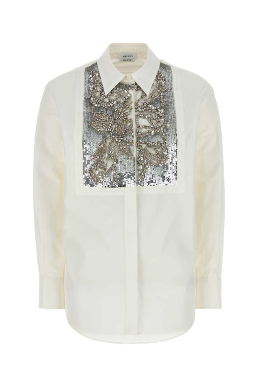 White poplin shirt ALEXANDER MCQUEEN (838811QZAPS)