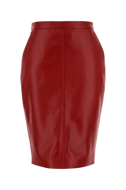 Red leather skirt SAINT LAURENT (846801YC2CF)