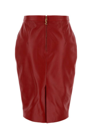 Red leather skirt SAINT LAURENT (846801YC2CF)