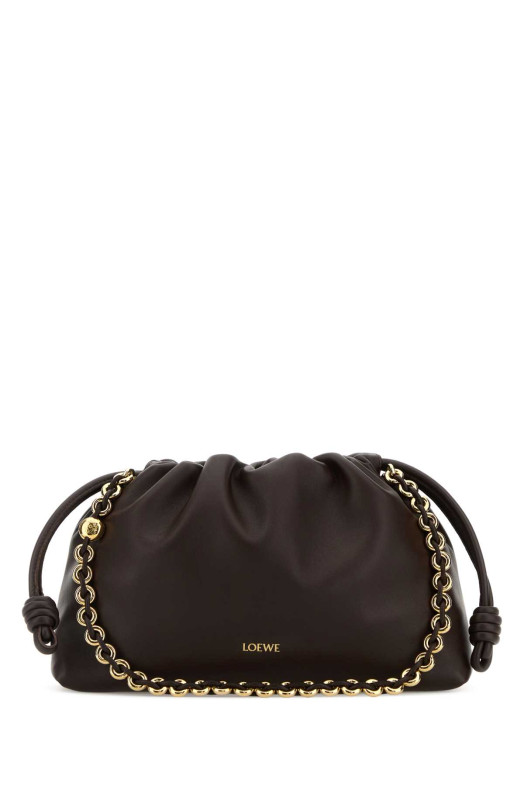 Chocolate nappa leather medium Flamenco clutch LOEWE (A411FCRX75)