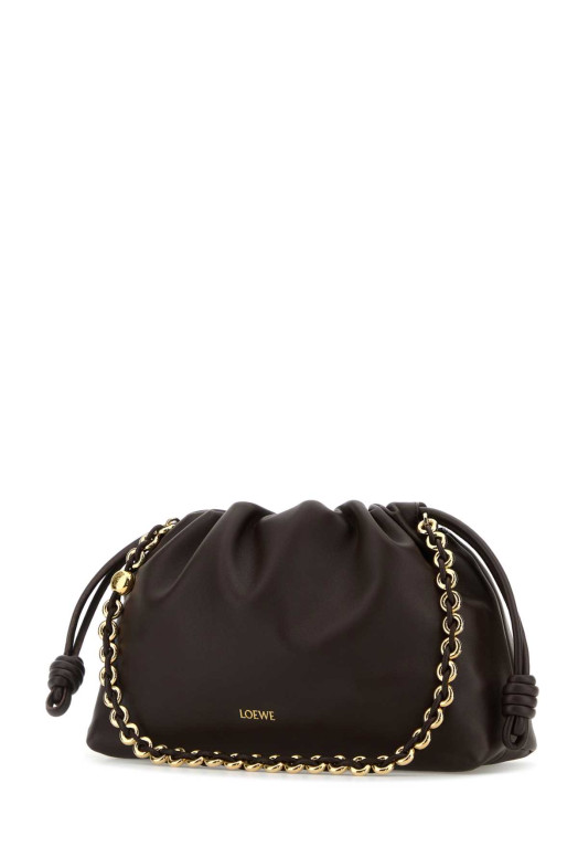 Chocolate nappa leather medium Flamenco clutch LOEWE (A411FCRX75)