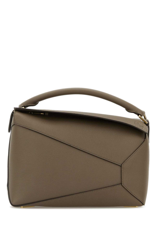 Mud leather medium Puzzle Edge handbag Gray LOEWE (A510P49X26)