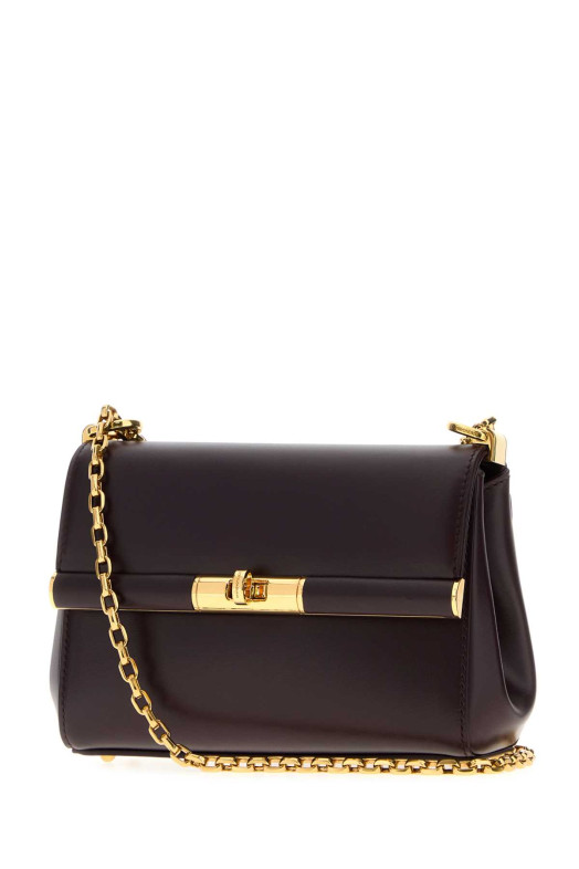 Міні-сумка через плече Marlene з шкіри кольору баклажана DOLCE & GABBANA (BB7766A3G19) DOLCE & GABBANA