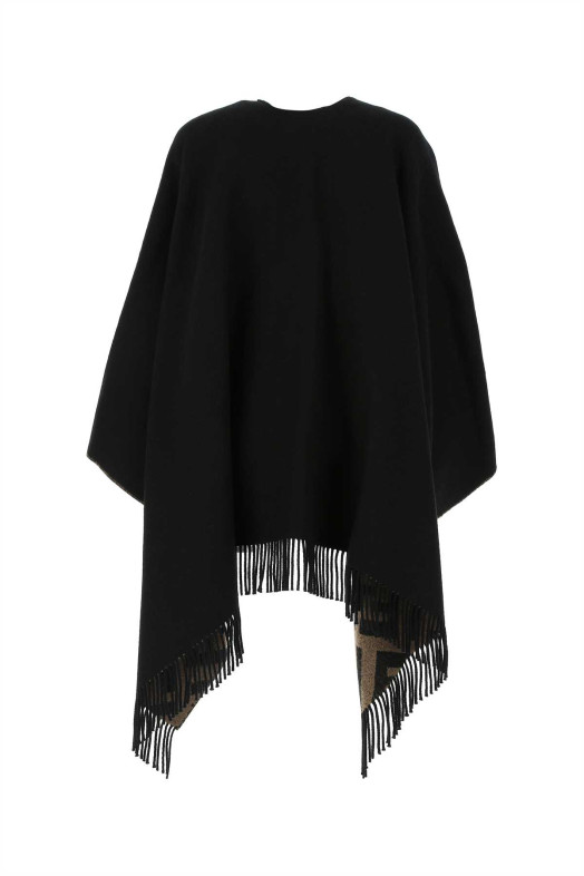 Black wool blend cape FENDI (FXX715AEOW)