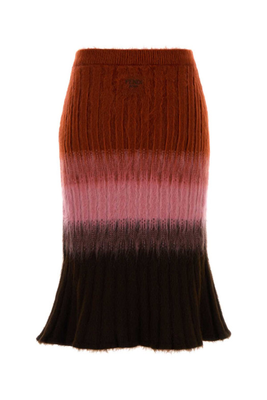Multicolor mohair blend skirt FENDI (FZQ994AYLT)