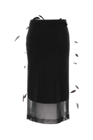 Black silk skirt JIL SANDER (J03MA0263J16141)
