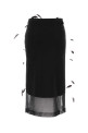 Black silk skirt JIL SANDER (J03MA0263J16141)