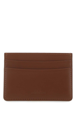 Brown leather card holder Multicolor A.P.C. (PXAWVH63028)