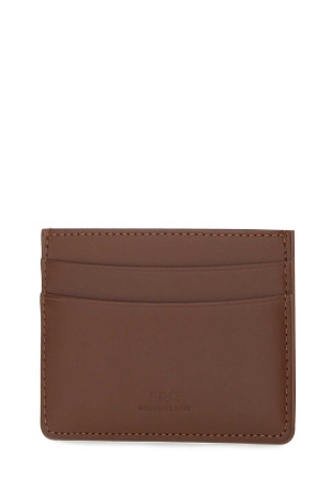 Brown leather card holder Multicolor A.P.C. (PXAWVH63028)