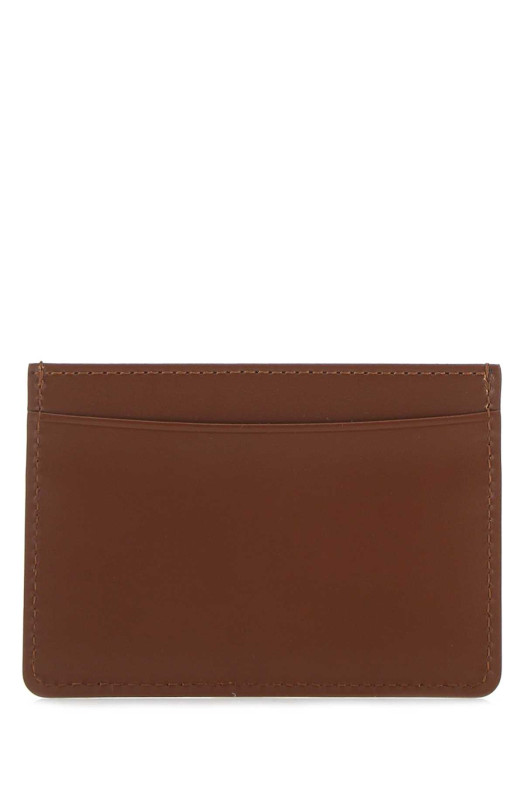 Brown leather card holder Multicolor A.P.C. (PXAWVH63028)