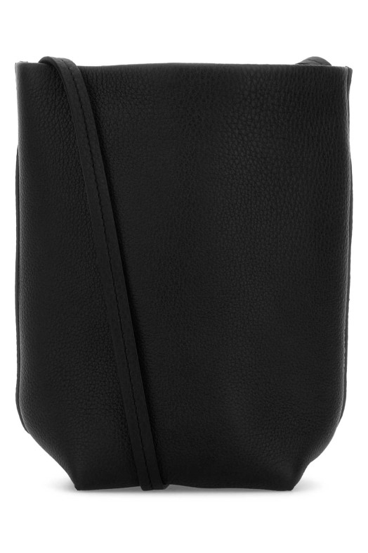 Black leather N/S Park crossbody bag THE ROW (W1863L129)