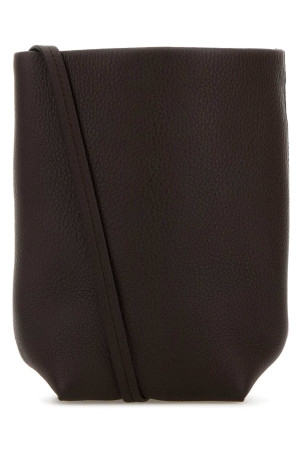Dark brown leather N/S Park crossbody bag THE ROW (W1863L129)