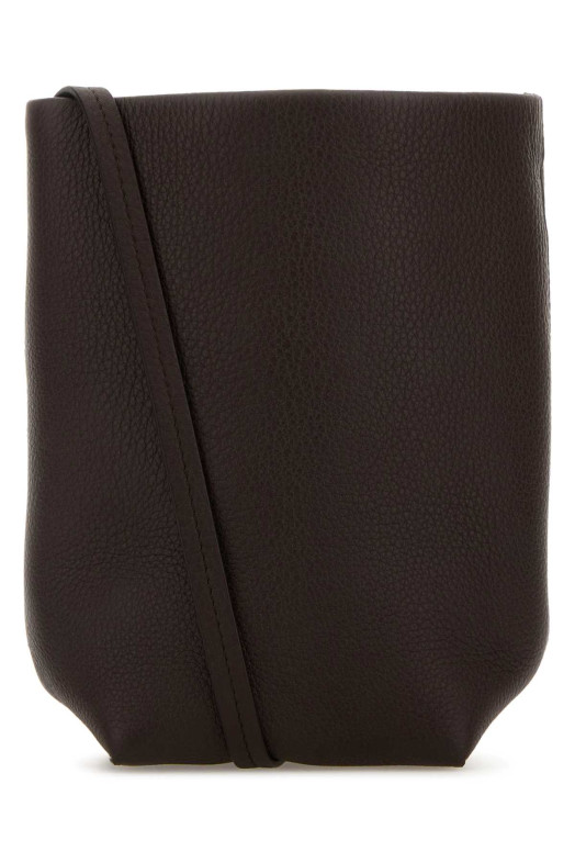 Dark brown leather N/S Park crossbody bag THE ROW (W1863L129)