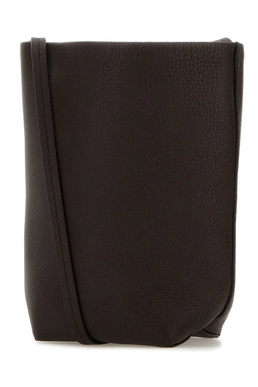 Dark brown leather N/S Park crossbody bag THE ROW (W1863L129)