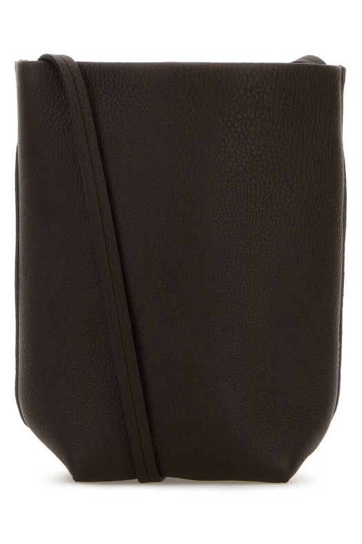 Dark brown leather N/S Park crossbody bag THE ROW (W1863L129)