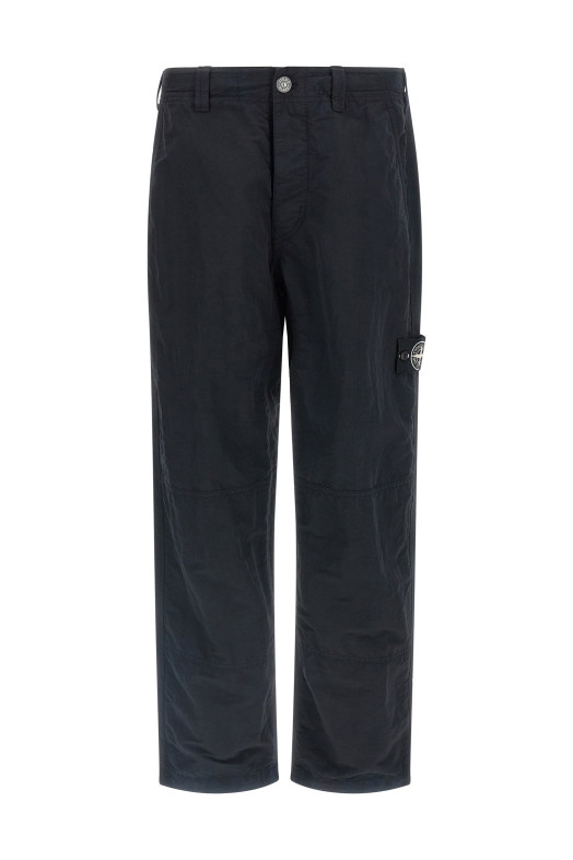 Logo badge pants Black