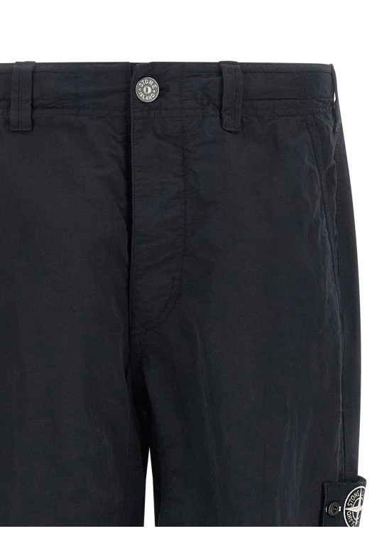 Logo badge pants Black