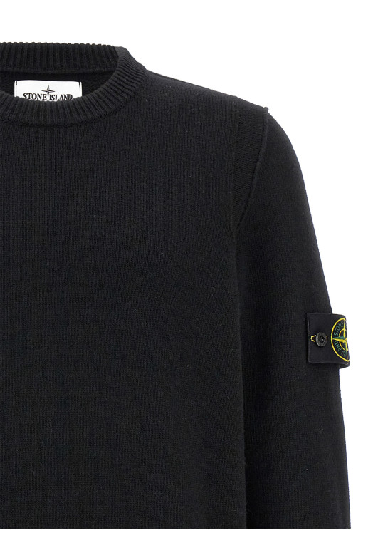 Logo badge sweater Black
