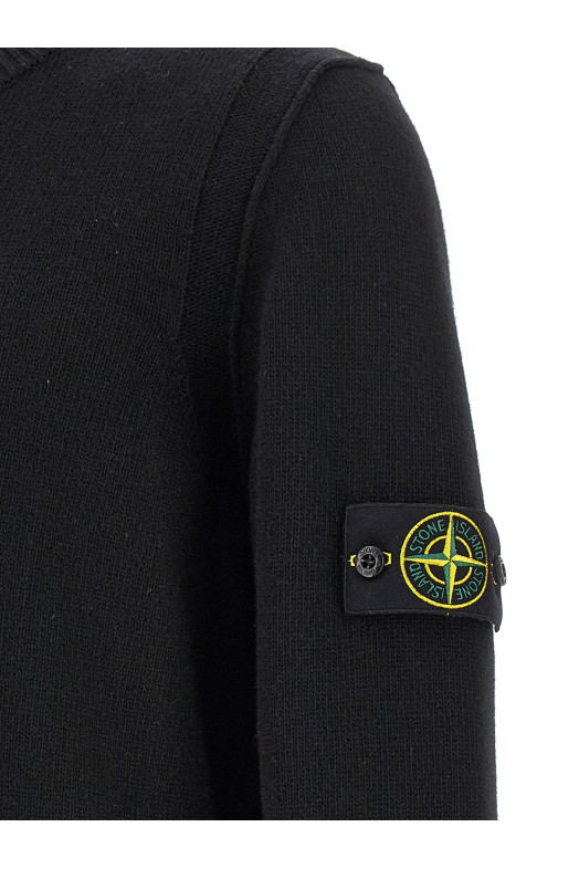 Logo badge sweater Black