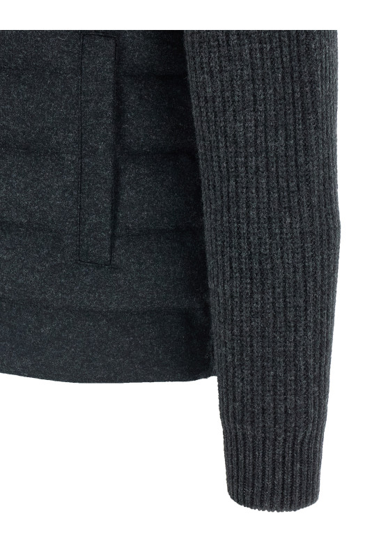 Padded cardigan Gray