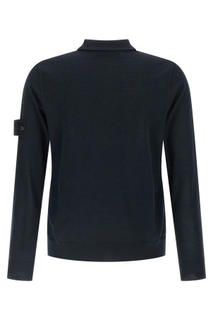 Wool polo shirt Blue