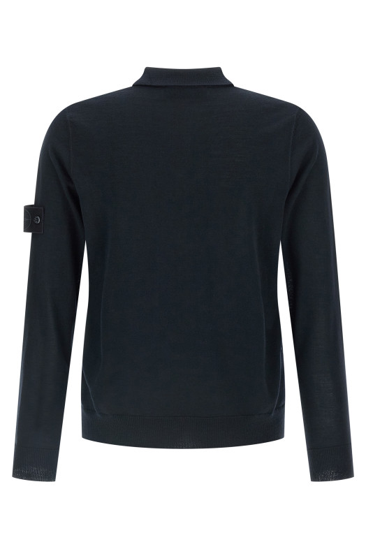 Wool polo shirt Blue