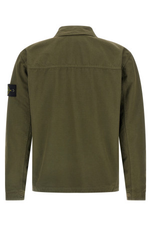 Raw cotton overshirt Green