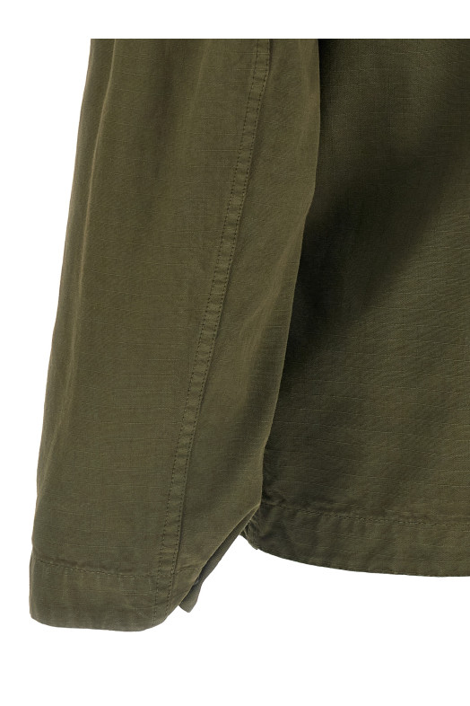 Raw cotton overshirt Green
