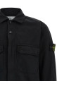 Raw cotton overshirt Black