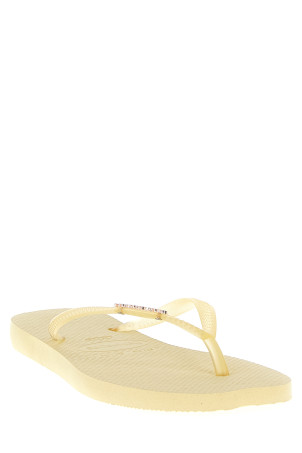 'New Havaianas Slim Split' thong sandals Yellow