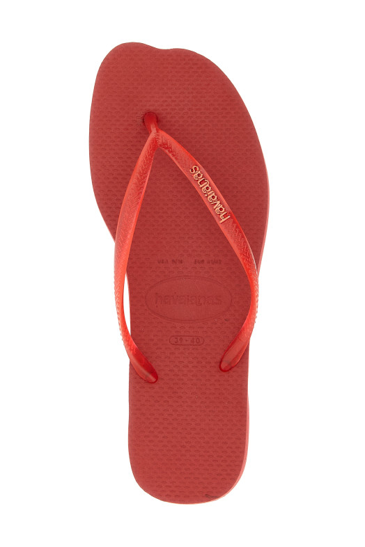 'New Havaianas Slim Split' thong sandals Red