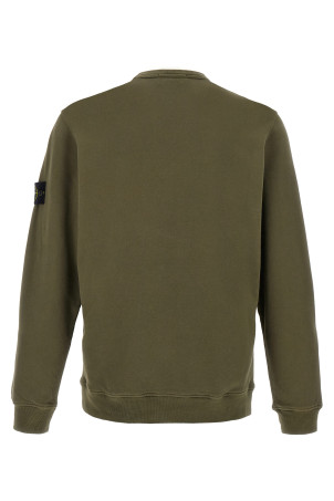 Logo badge cotton sweatshirt Green