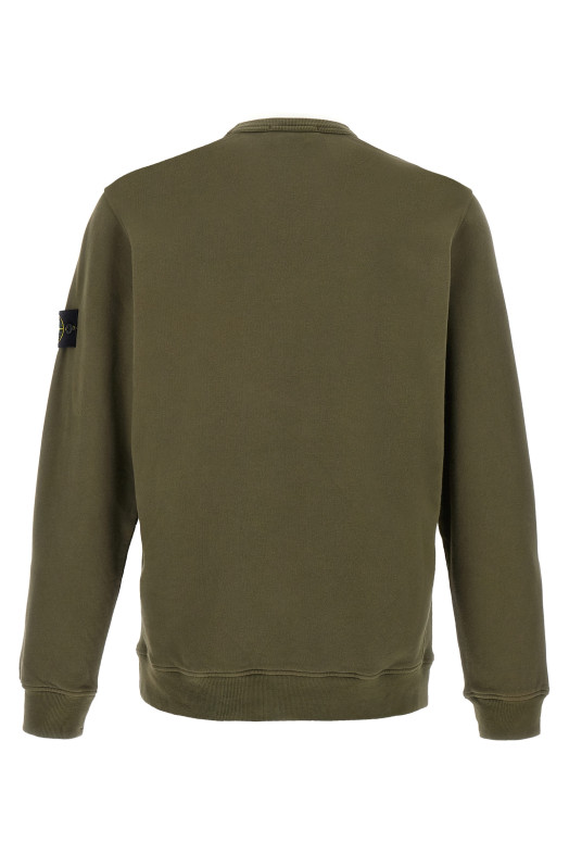 Logo badge cotton sweatshirt Green