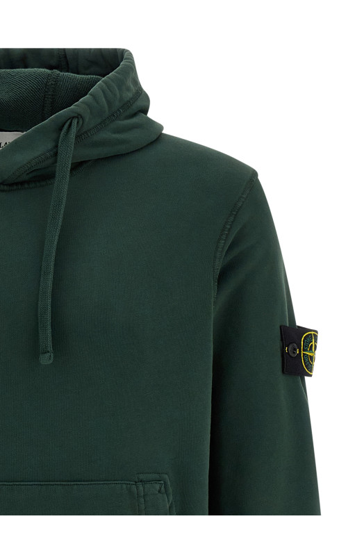 Logo badge hoodie Green