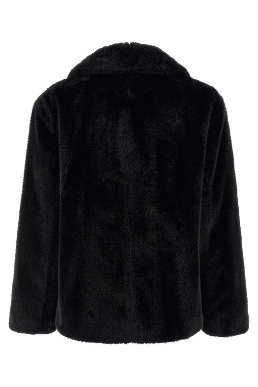 'Laura' faux fur coat Black