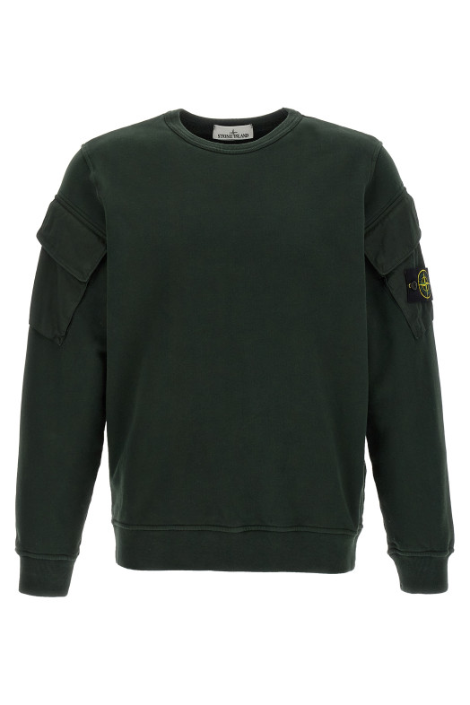Logo badge sweatshirt Green