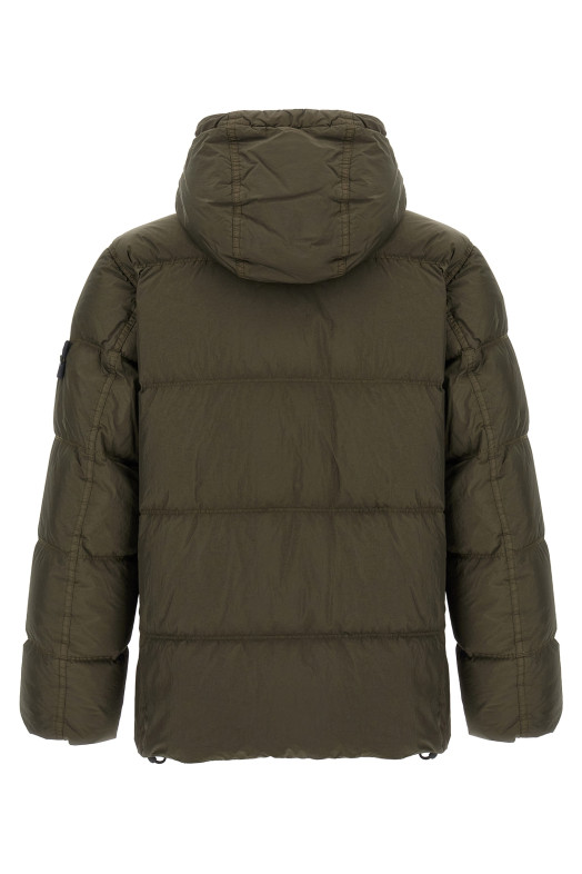'Crinkle Reps NY' Padded Parka Green
