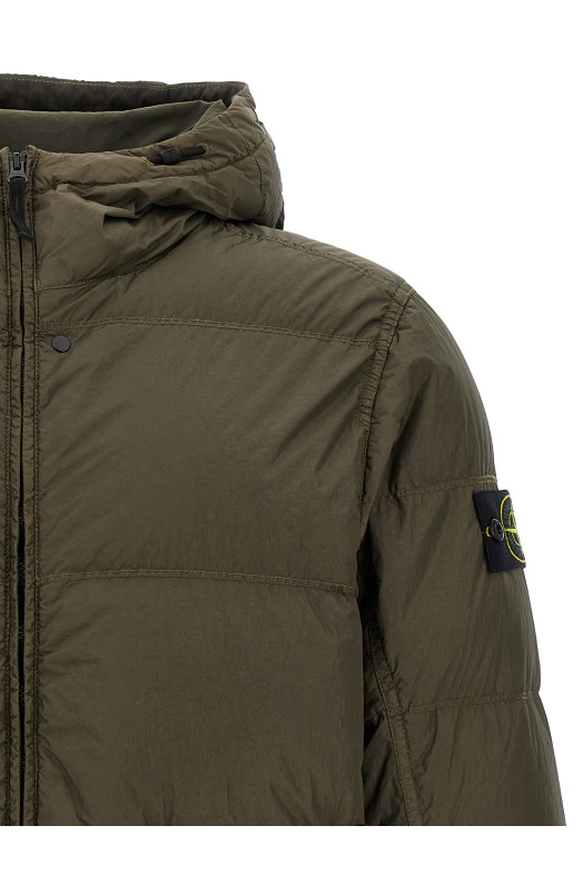 'Crinkle Reps NY' Padded Parka Green