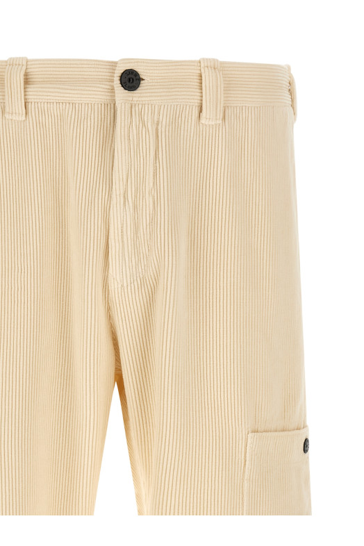 Velvet cargo pants Beige